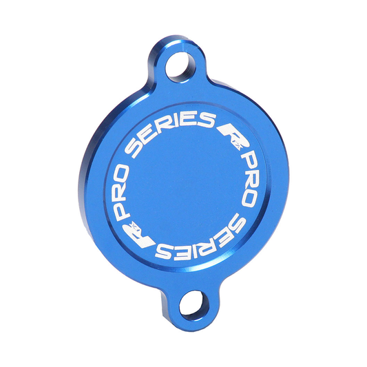 RFX FXFC 20300 99BU Oil Filter Cover for Kawasaki - Blue Aluminum Design