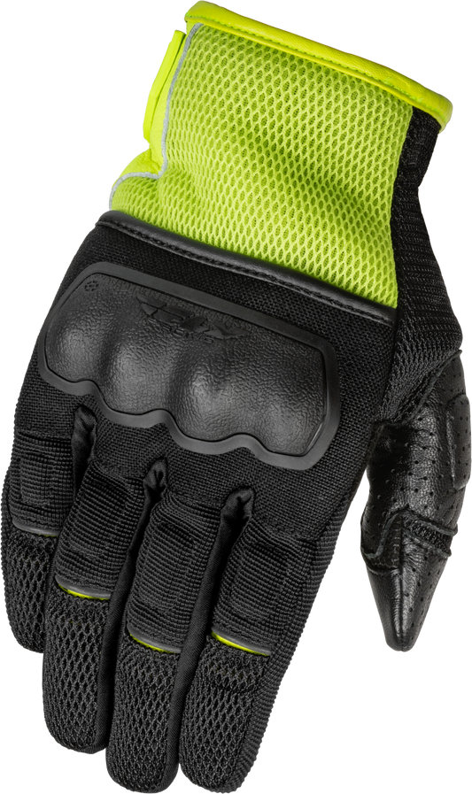 Fly Racing Coolpro Force Gloves Black and Hi Vis, Part 476-41282X
