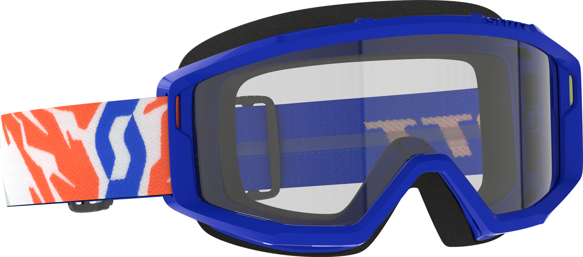 SCOTT Primal Youth Goggle Blue Clear – Impact-Resistant Youth Motocross Goggle with NoFog Anti-Fog Technology