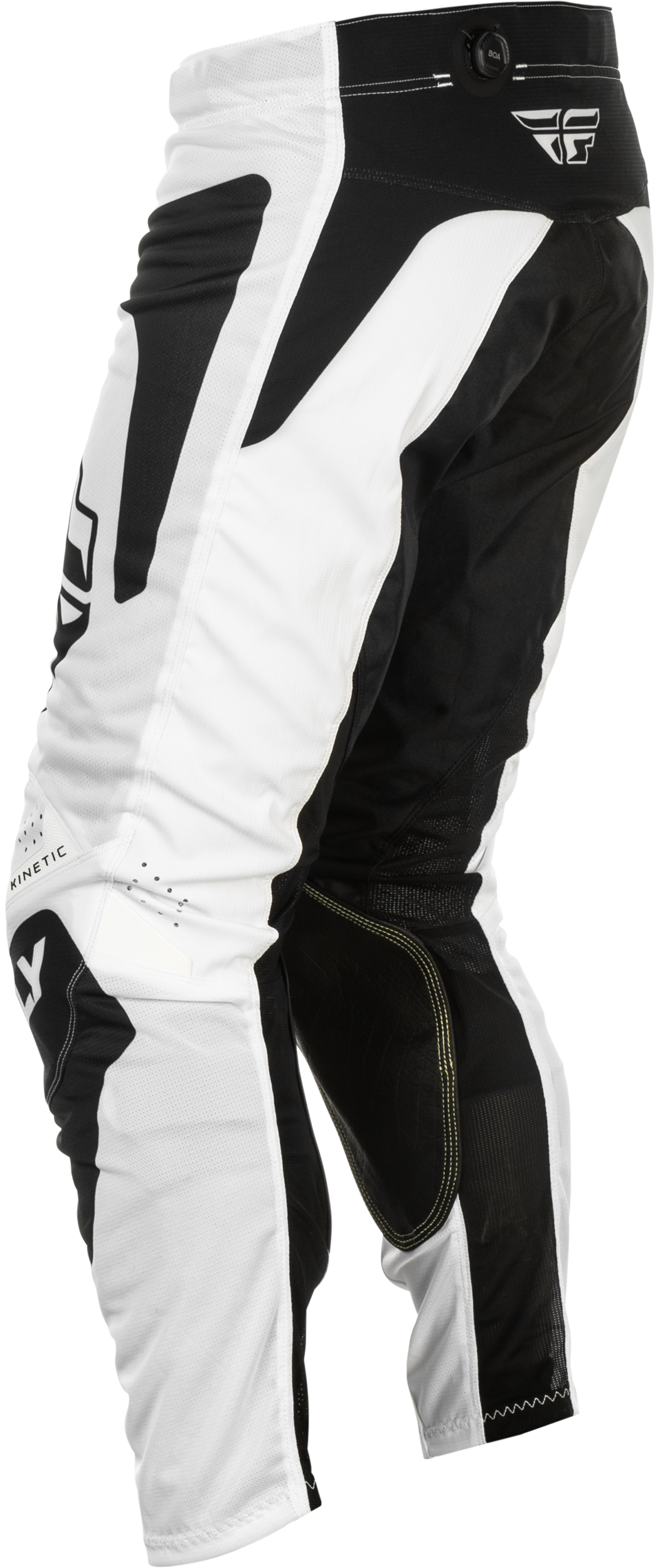 Fly Racing Kinetic Mesh Sym Pants White/Black Size 30 – Motorcycle Riding Gear with BOA® Fit System and Advanced Ventilation