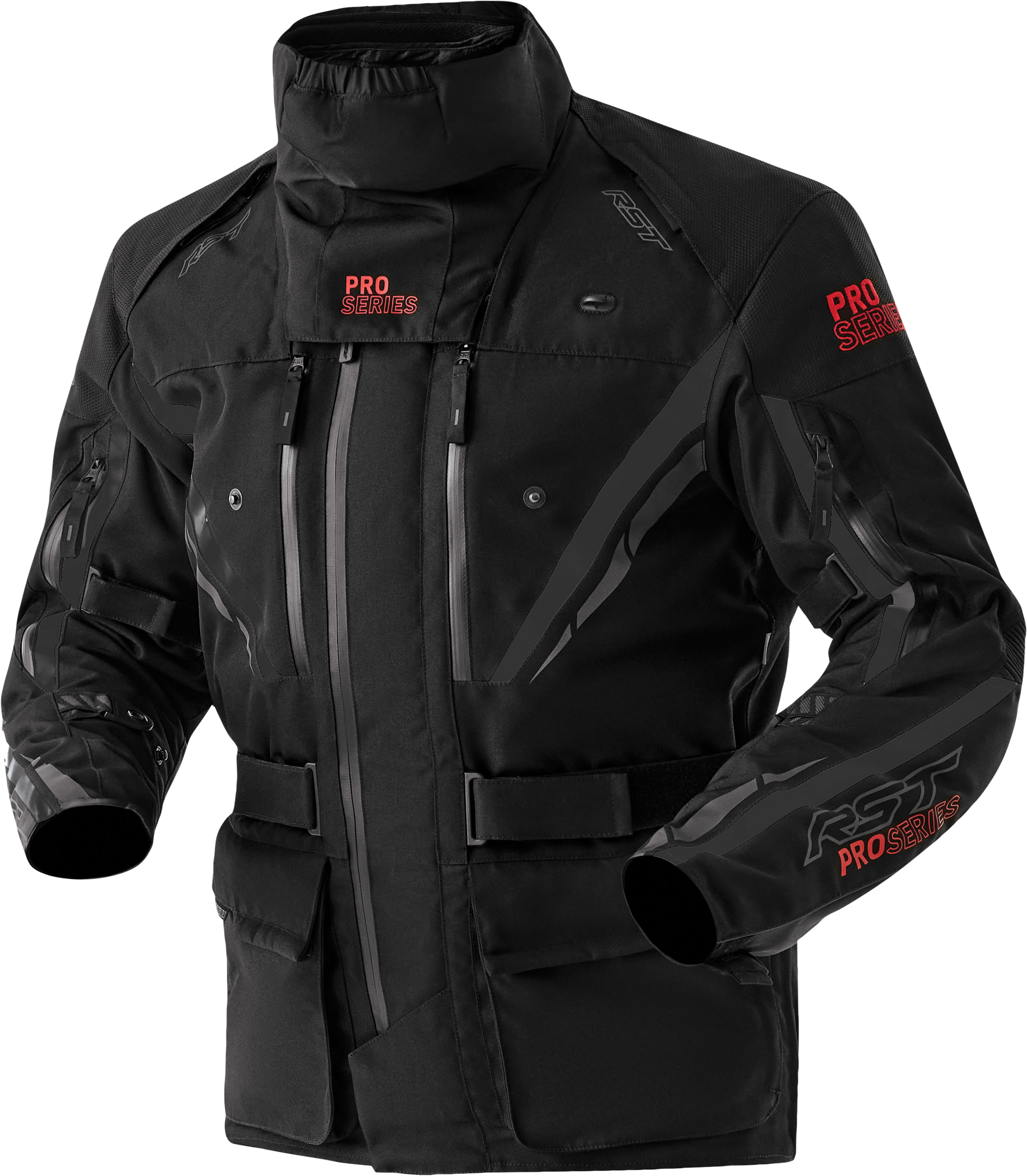 RST Pro Series Paragon D3O Black Textile Motorcycle Jacket (Part #103657BLK-40)