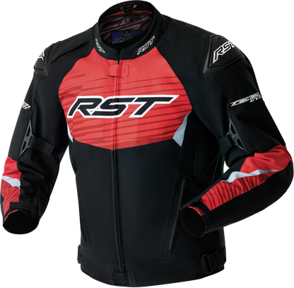 RST Tractech Evo D3o Textile Jacket with Red and Flo Red Accents - Large