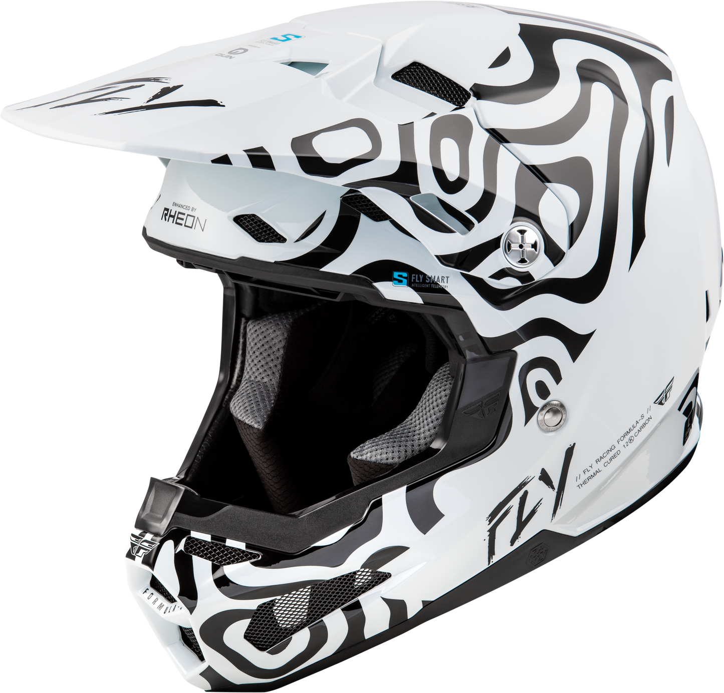 YOUTH FORMULA S CARBON ABYSS HELMET WHITE/BLACK YL