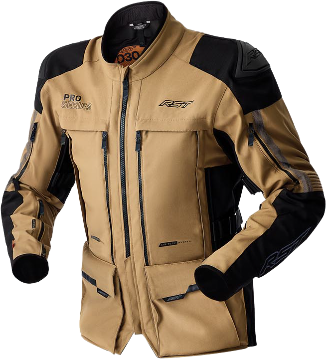 RST Ps Adventure D3O Jacket Sand and Black - All-Weather Touring Motorcycle Jacket with Removable Layers and CE AA Certification