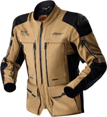 RST Ps Adventure D3O Jacket Sand/Black Textile - All-Weather Touring Motorcycle Jacket with Removable Thermal and Waterproof Layers