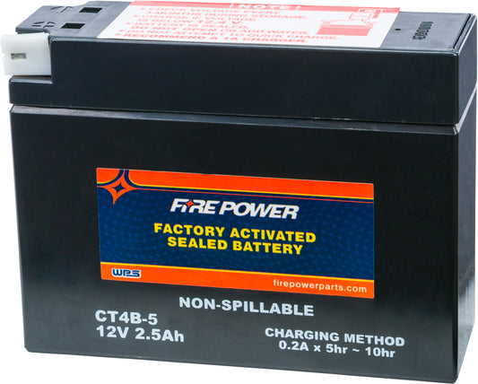 FIRE POWER CT4B-5 Sealed Factory Activated Motorcycle Battery for Yamaha and Suzuki Models
