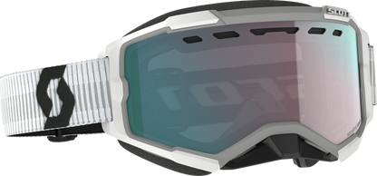 SCOTT Fury Goggle Snow Cross White with Enhance Aqua Chrome Lens - Part Number 278605-0002351