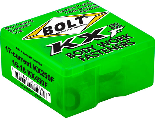BOLT Full Plastic Fastener Kit for Kawasaki KX Series - OEM Quality Replacement Parts