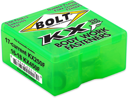 BOLT Full Plastic Fastener Kit for Kawasaki KX Series - OEM Quality Replacement Parts