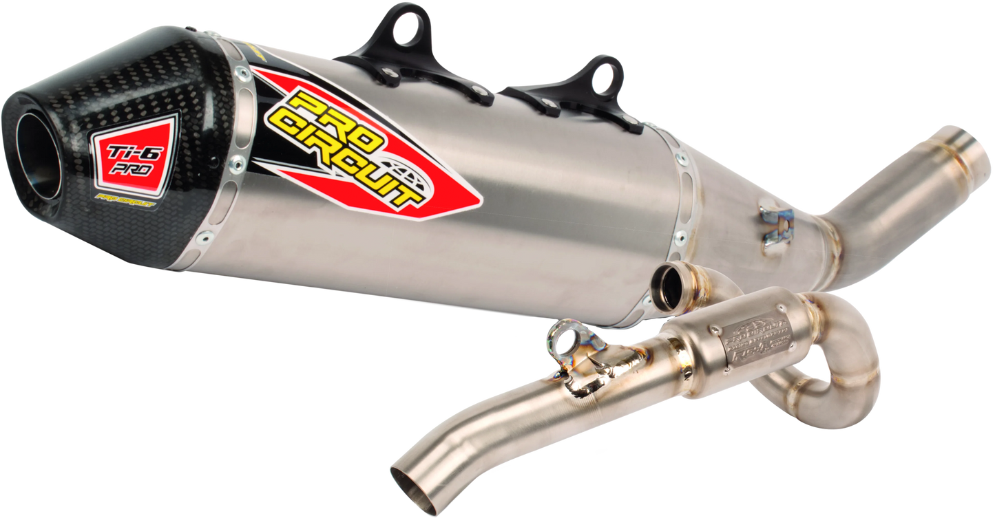 PRO CIRCUIT Ti 6 Pro Titanium Exhaust System with Carbon Cap for AMA Supercross & Motocross