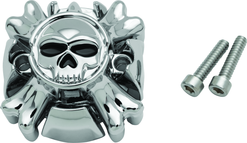 Kuryakyn Replacement Zombie Grip Emblems Without Throttle Boss Chrome - Part Number KUR6281
