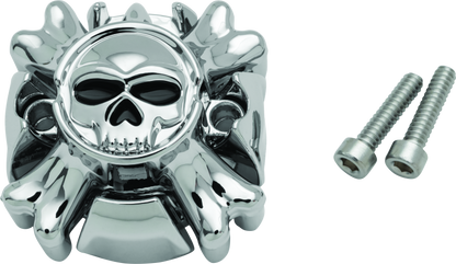 Kuryakyn Replacement Zombie Grip Emblems Without Throttle Boss Chrome - Part Number KUR6281