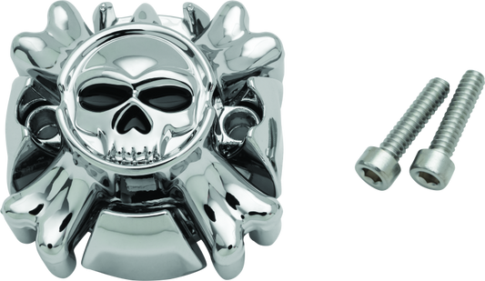 Kuryakyn Replacement Zombie Grip Emblems Without Throttle Boss Chrome - Part Number KUR6281