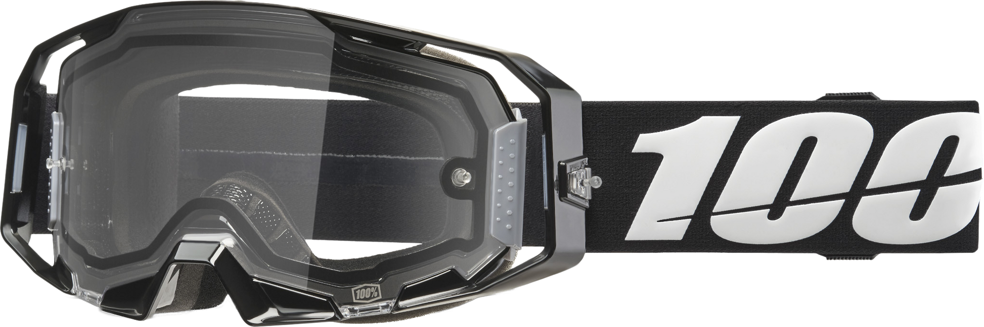 100-Percent Armatic Enduro Moto Goggle with Clear Lens - High Impact Resistant MX Goggles