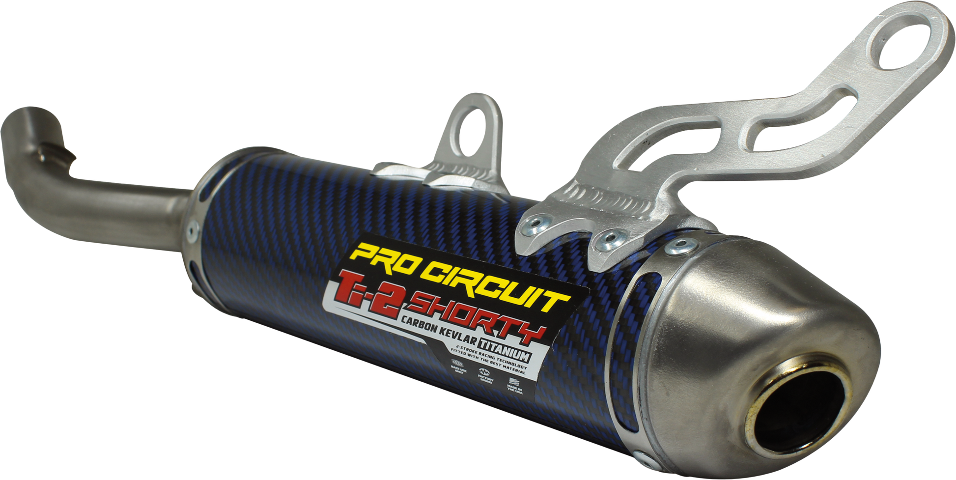 PRO CIRCUIT Ti 2 R304 Titanium/Blue Silencer for Yamaha