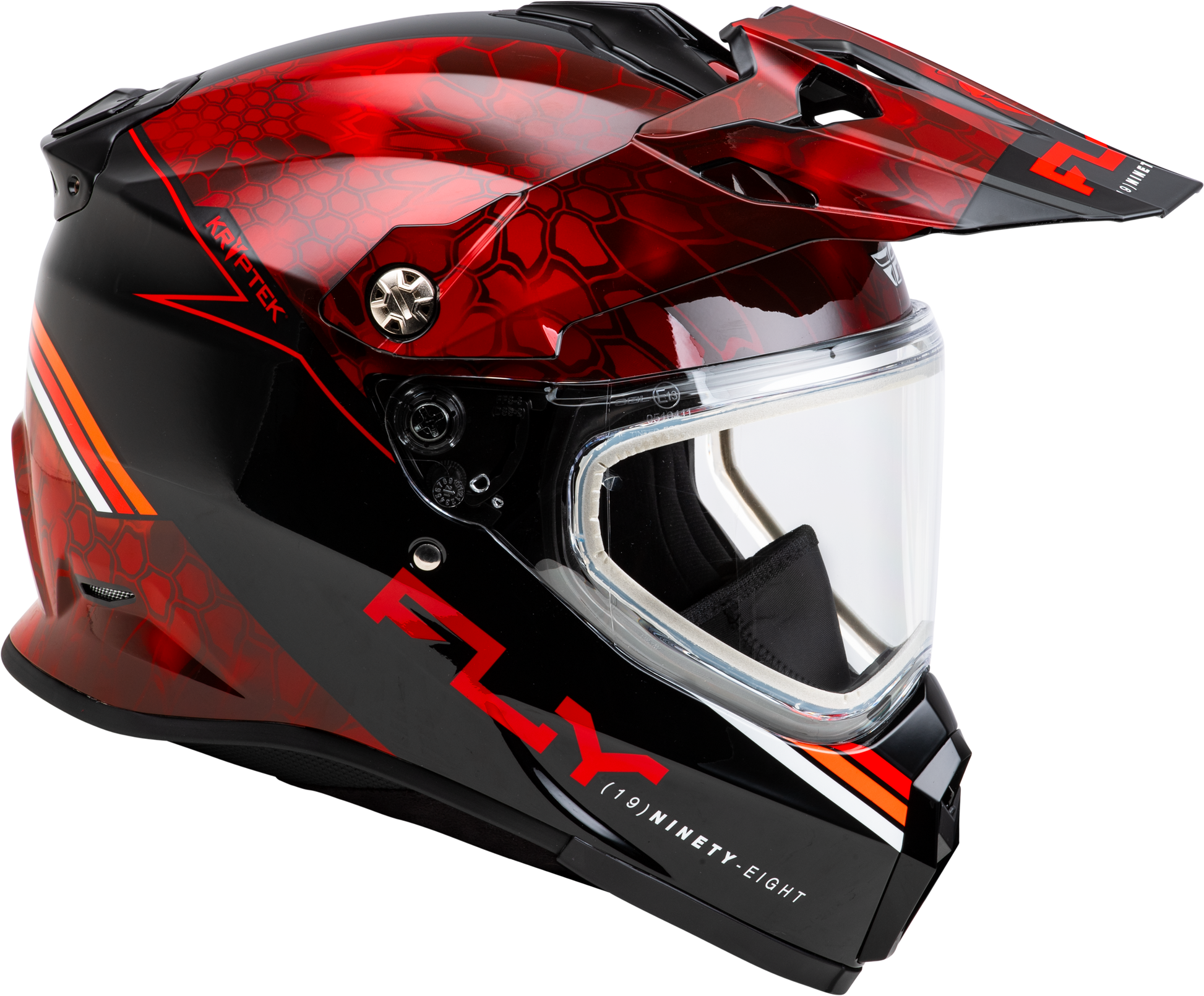 Fly Racing Trekker CW Conceal Helmet Dual Shield Red/Black Large