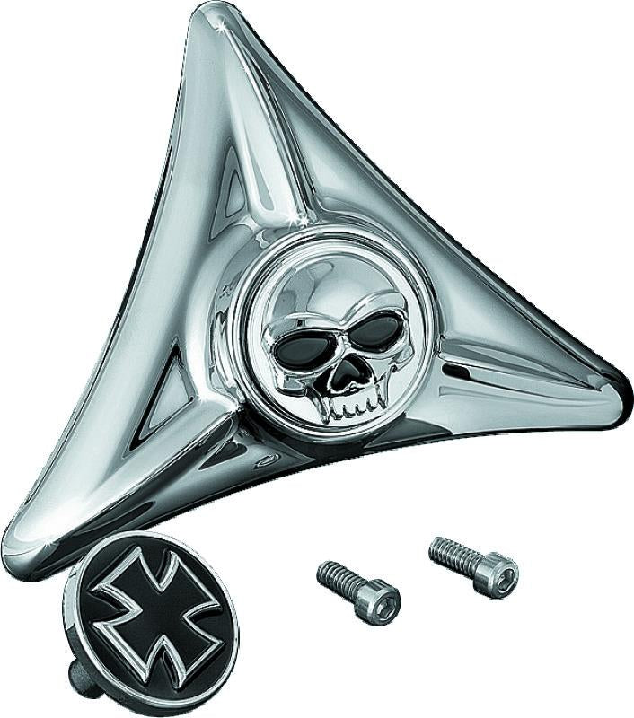 Kuryakyn License Plate Mounting Hole Covers Zombie Chrome – Fills Exposed Fender Holes and Adds Custom Touch to Harley-Davidson Models