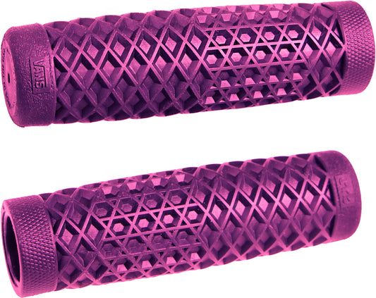 ODI Vans Cult V-Twin Grips Purple 1 inch - Classic Waffle Pattern with Vibration Dampening
