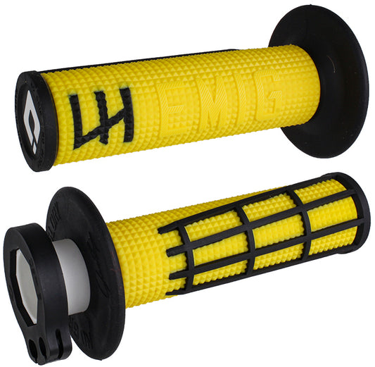 ODI Emig 2.0 V2 Lock On Grip Yellow/Black – Enhanced MX & Off-Road Motorcycle Handlebar Grip