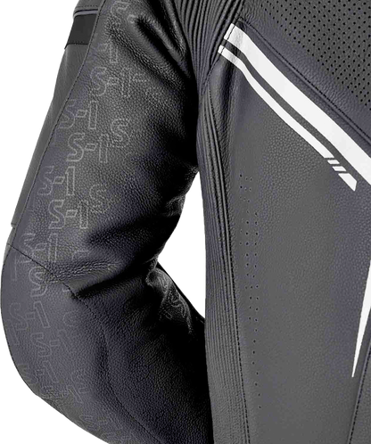 RST S1 D3o Suit Black and White Leather Motorcycle Suit - Part 103604WHI-42