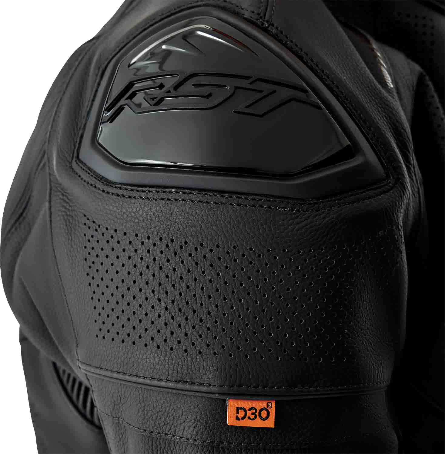 RST S1 D3o Leather Jacket Black - Size 3X, Part Number 103605BLK-50