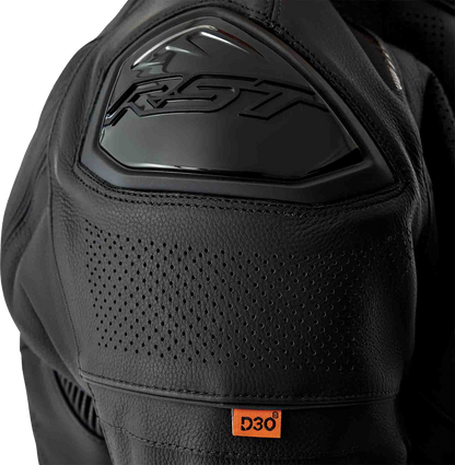 RST S1 D3o Leather Jacket Black - Size 3X, Part Number 103605BLK-50