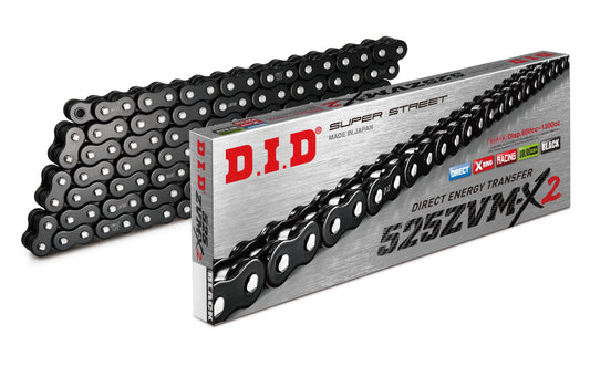 D.I.D Chain 525ZVMX2B130 Black & Black 130ZB
