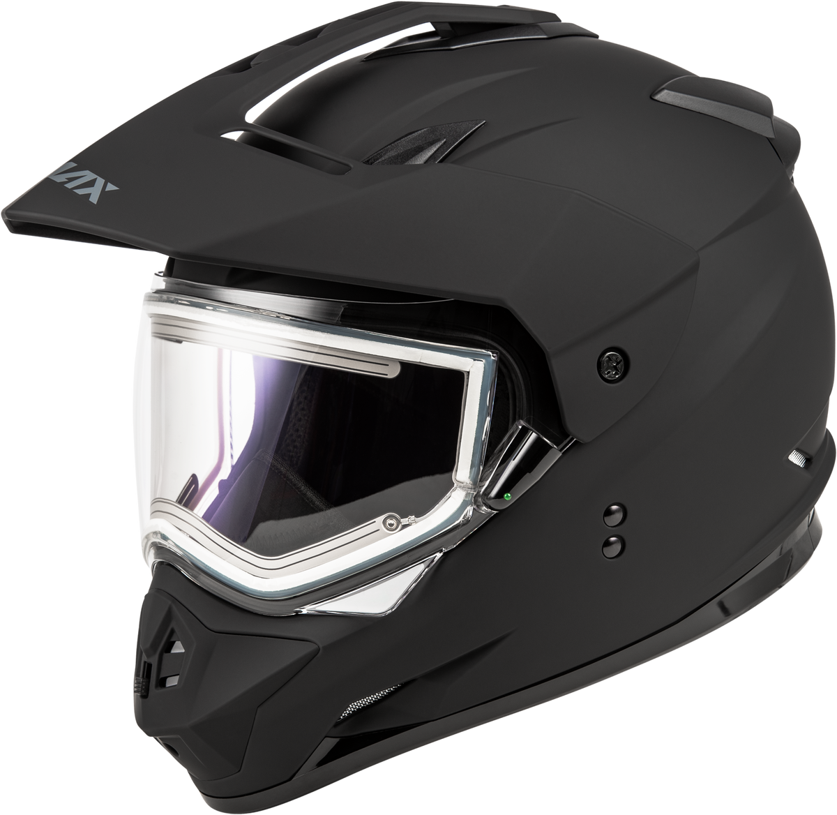 Gm 11s Snow Helmet W/ Elec Shield Matte Black 2x