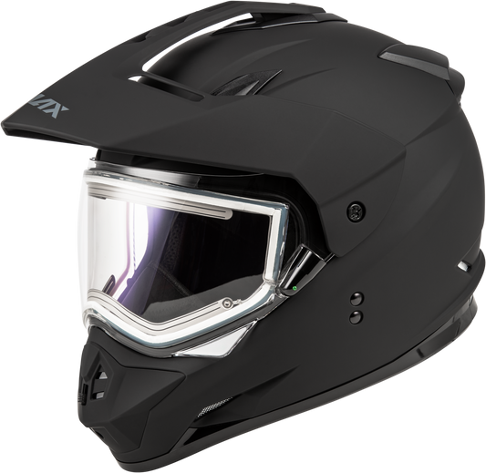 Gm 11s Snow Helmet W/ Elec Shield Matte Black 2x