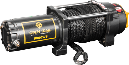 OPEN TRAIL 6000LB WIDE WINCH SYNTHETIC ROPE
