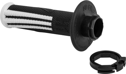 ODI Emig2 Pro V2 Lock-On Grip Black/White – Signature MX Handlebar Grip with Soft Compound and Aluminum Reinforced Ends