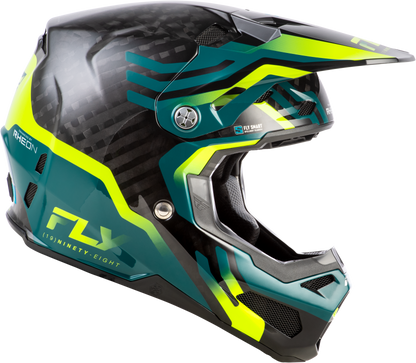Formula S Carbon Byte Helmet Black Carbon/Teal/Lime 2x
