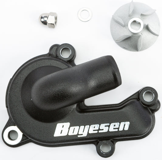 Boyesen Waterpump Cover & Impeller Kit Black for KTM and Husqvarna Models - Part WPK-44AB