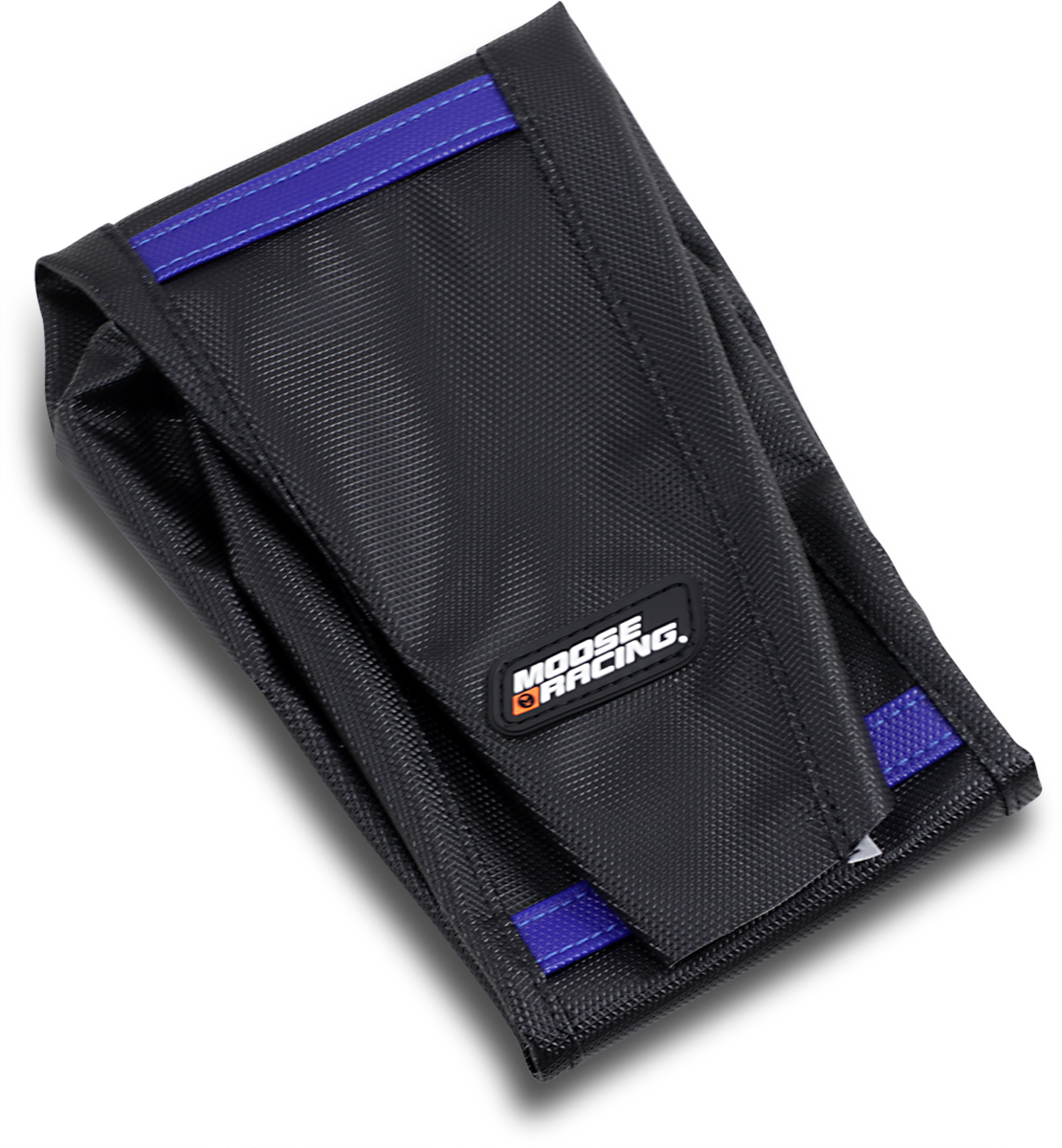 Moose Offroad Ribbed Seat Cover for Husqvarna 2019-2023 - Black with Blue Ribs, Part Number HQV45018-332