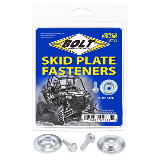 BOLT RZR-SKDPLT ATV Skid Plate Fastener Set - 10 Pieces