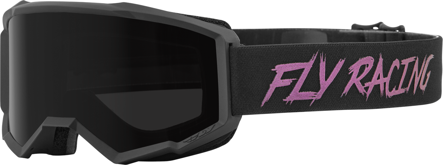 Fly Racing Zone W/C Goggle Black with Fusion and Dark Smoke Hydrophobic Lens