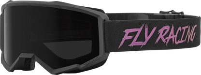 Fly Racing Zone W/C Goggle Black with Fusion and Dark Smoke Hydrophobic Lens