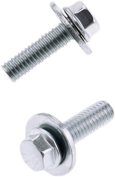 BOLT 8mm Hex Head Flange Bolt with 20mm Washer - 6x1.0x20mm, Pack of 10