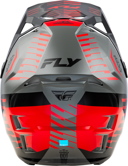 FLY RACING YOUTH FORMULA CP SLICE HELMET GREY/RED/BLACK YL'YL