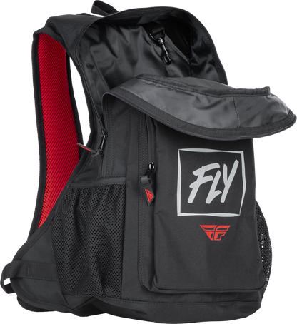 FLY Racing Jump Pack Backpack Black/Grey/Red - Durable Moto Gear Storage