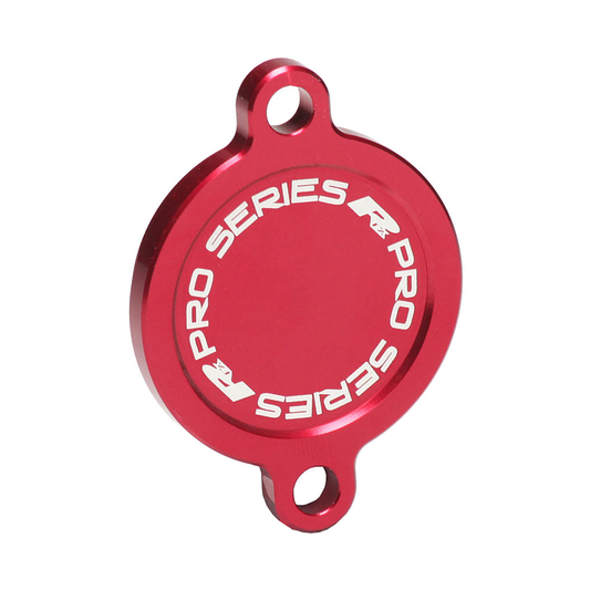 RFX FXFC 20300 99RD Oil Filter Cover for Kawasaki - Red, Lightweight Aluminum Construction