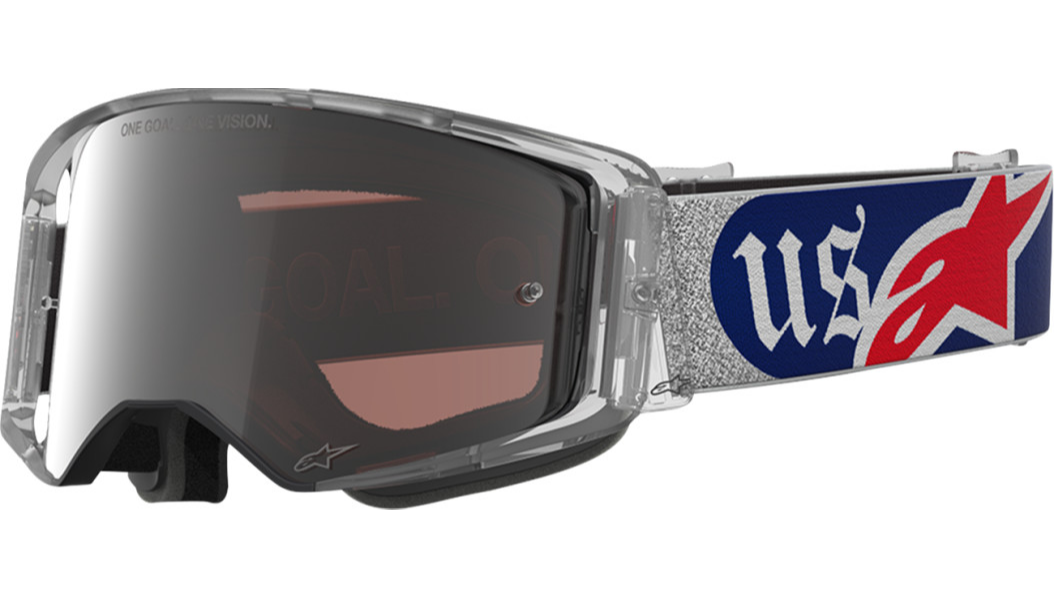 Alpinestars Supertech Goggle - Merica 25 - Red/Blue - Silver/Copper 2601-4102