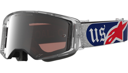 Alpinestars Supertech Goggle - Merica 25 - Red/Blue - Silver/Copper 2601-4102