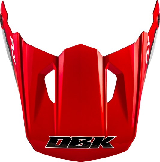 Fly Racing Kinetic DBK Helmet Visor Red/Black/Grey Medium/Large - DOT and ECE22.06 Approved