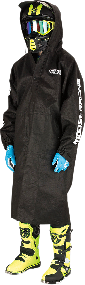 MOOSE OFFROAD LM1141-01 S/M Waterproof Rain Jacket with Taped Seams and Adjustable Hood