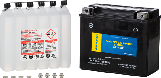 FIRE POWER CTX20H-BS-Ft Maintenance-Free Sealed Battery for Arctic Cat ATVs and Side-by-Side Vehicles