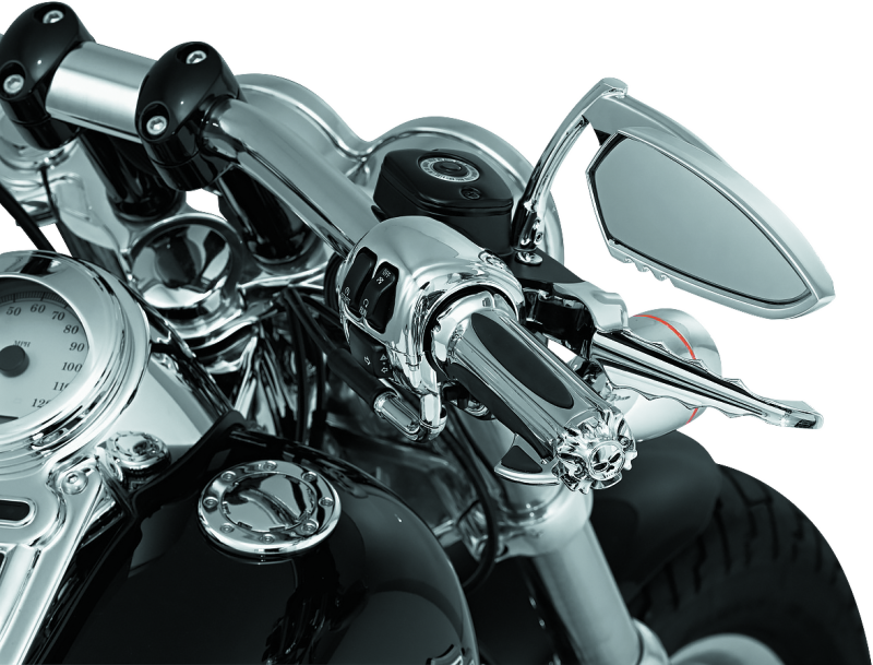 Kuryakyn Replacement Zombie Grip Emblems with Throttle Boss - Chrome Finish
