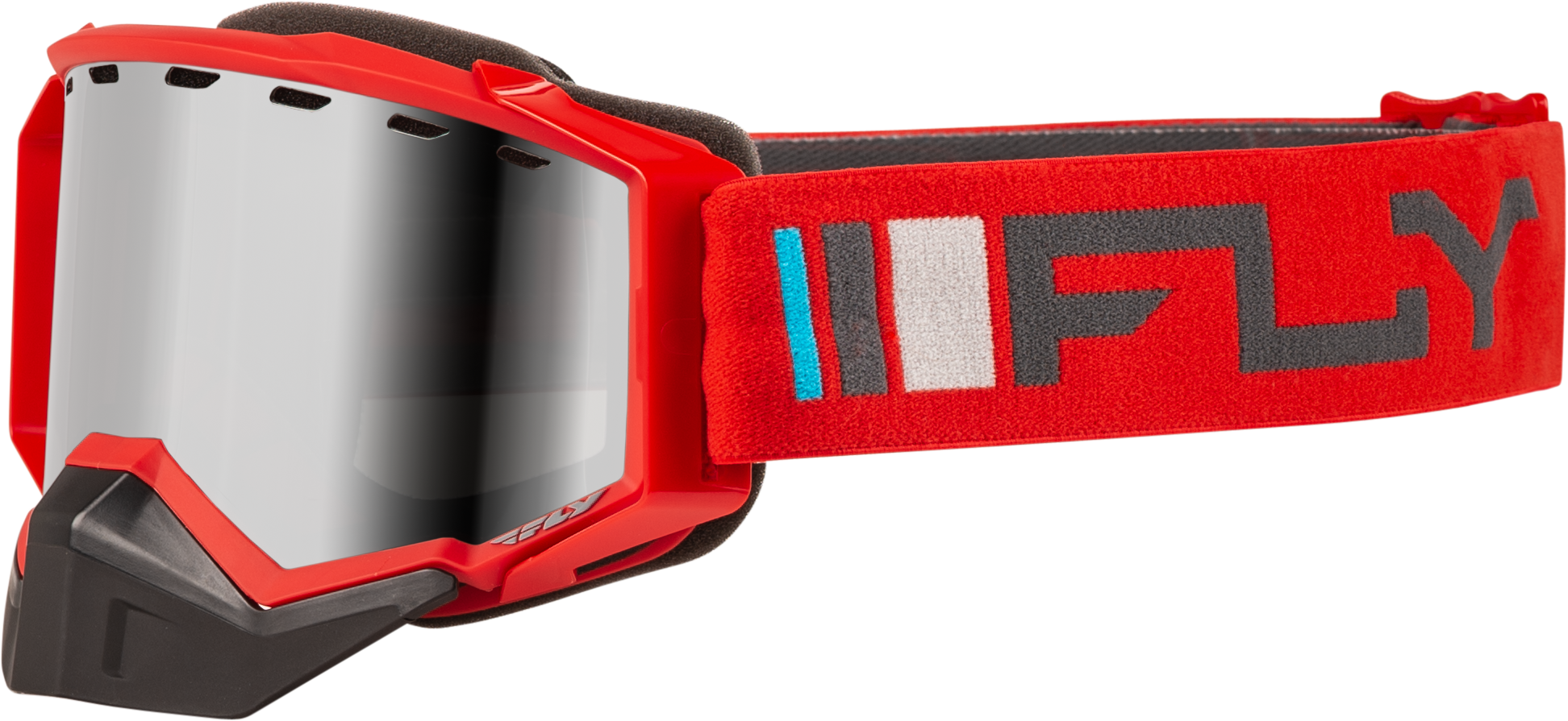 Fly Racing Zone Snow Goggle Red/Charcoal with Silver Mirror/Smoke Lens - Part Number FLB-24Z4