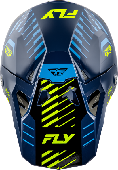 FLY RACING YOUTH FORMULA CP SLICE HELMET NAVY/HI-VIS/WHITE YL'YL