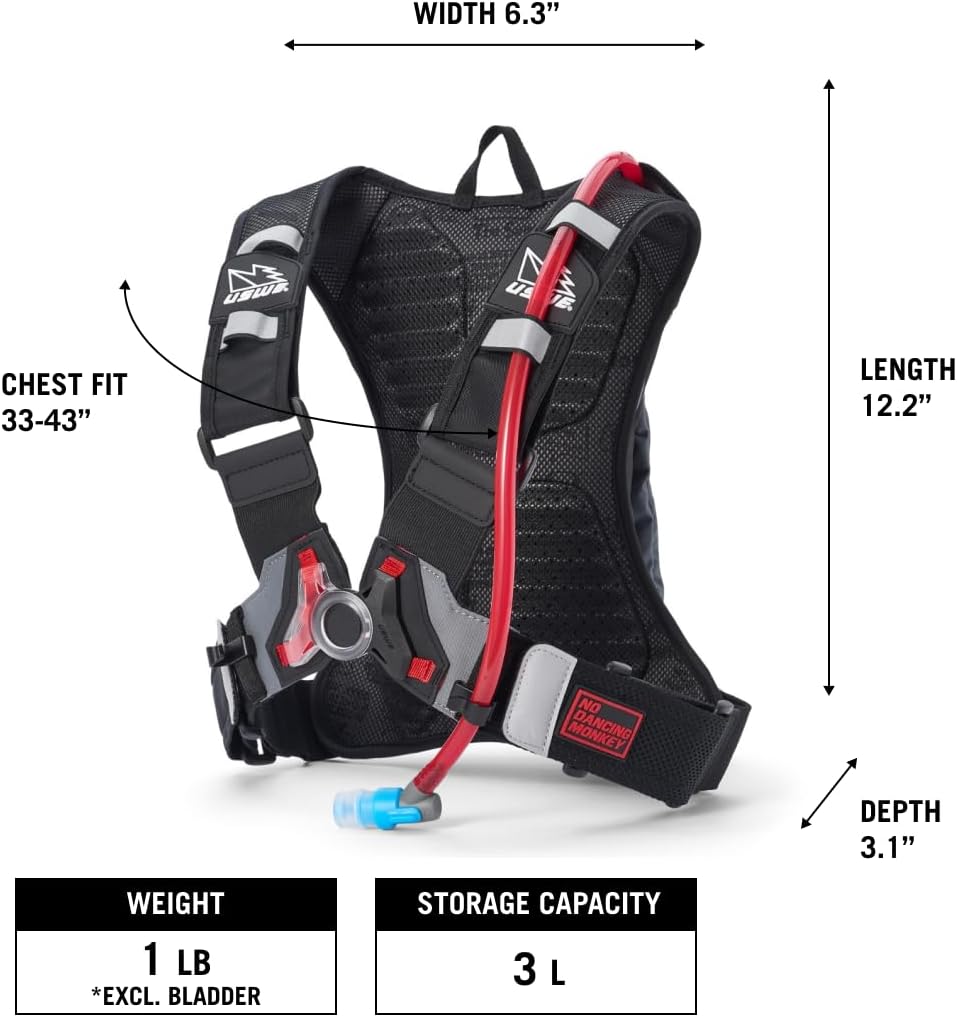 USWE Outlander Raw 3 Hydration Pack Back Pack PNP Tube 2033439